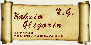 Maksim Gligorin vizit kartica